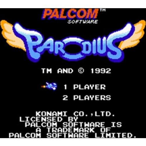 Parodius 60 Pins English Version Game Cartridge for 8 Bit 60pin Game Console Region Free