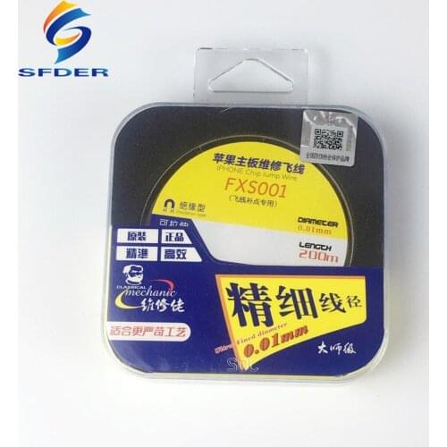 200m MECHANIC FXS001 0.01mm Insulation Fly Line for Phone Motherboard Fingerprint Maintenance Copper Wire Connection Lines