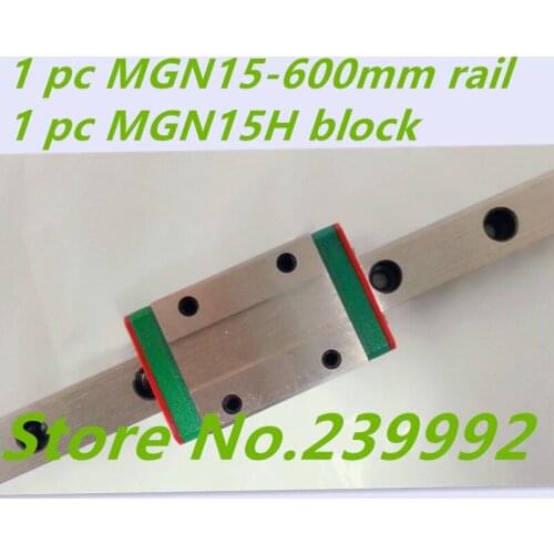 Kossel MGN15 600mm 15mm miniature linear guide MGN15 600mm rail with MGN15H carriage for X Y Z axis 3d printer parts