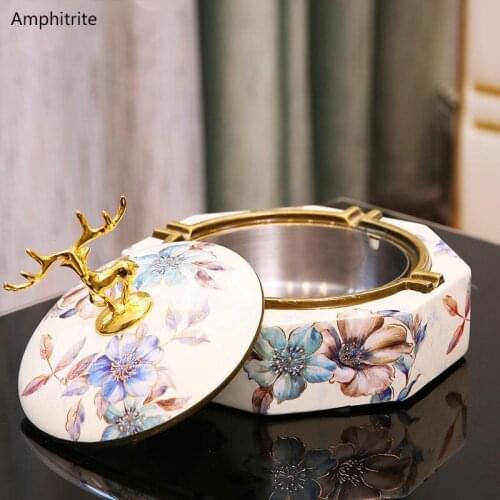 Creative Phnom Penh Cigar Pocket Ashtray Outdoor Resin Home Anti Fly Living Room Gray Storage Box Custom Home Decoration