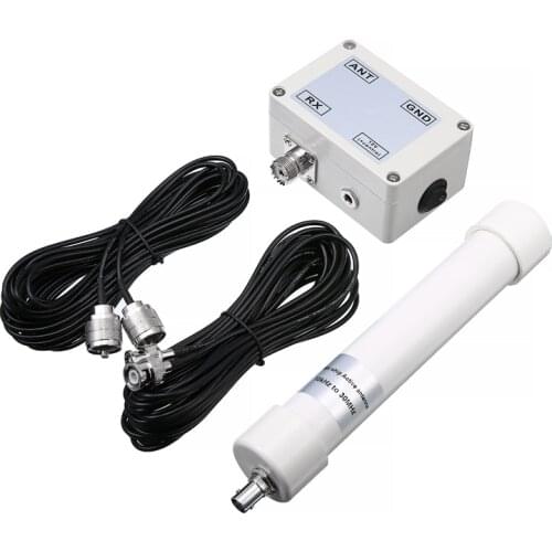Mini Whip SDR Active Antenna Signal Receiver VLF LF HF VHF w/ Connect Cable 10KHz-30MHz 155X27mm 12-15V 150mA