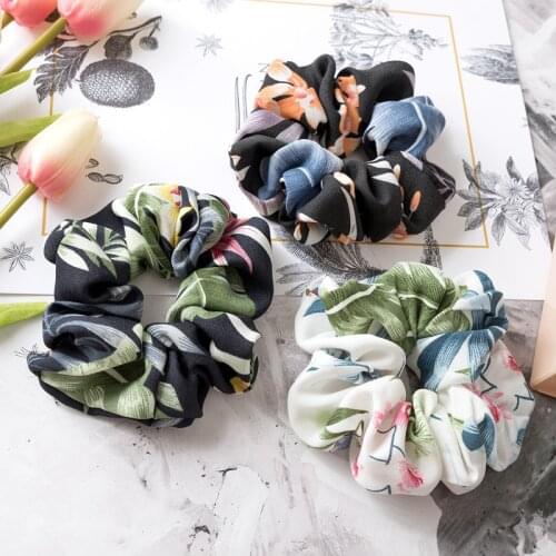 Fashion Girls Women hair accessories Creative Chiffon small fresh flower seamless headband rubber band elastic hair bands