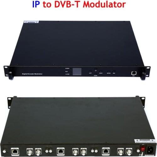 Ip to DVB-T Modulator IP QAM IP input to 12 RF DVB-T Out 1U Rack IPQAM modulator 3 RF 12 Frequency Points Output SKD1806