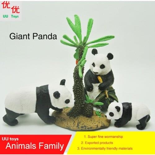 Discount Pack:Giant Panda family pack Simulation model Animals kids gifts educational props Action Figures Collections