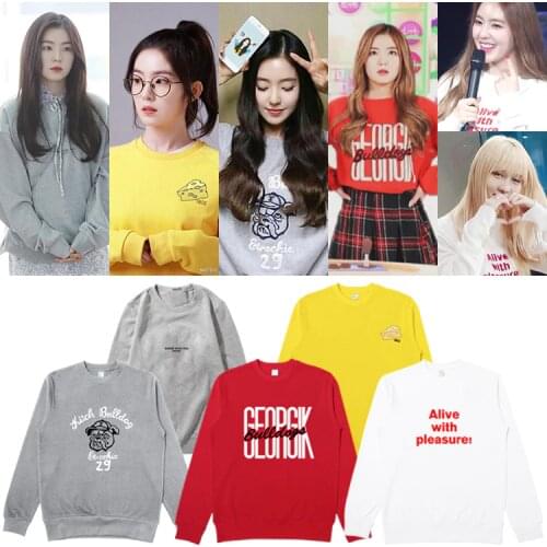 New K Pop Kpop Clothes RedVelvet TWICE Momo Same Paragraph Sweatshirts Pullovers Women Harajuku Kawaii K-pop Hoodies Streetwear