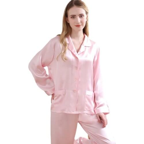 Mulberry Silk Pajamas 100% Silk Luxury Long-sleeved Trousers Women Silk Home Clothes Summer Pajamas Women Pajamas Skin-friendly