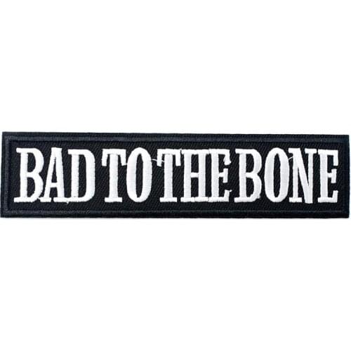 BAD TO... Size:13x3.1cm Cloth Iron On Patch Badge Embroidered Badges Abstract Kids Patches For Clothes Stickers 0118