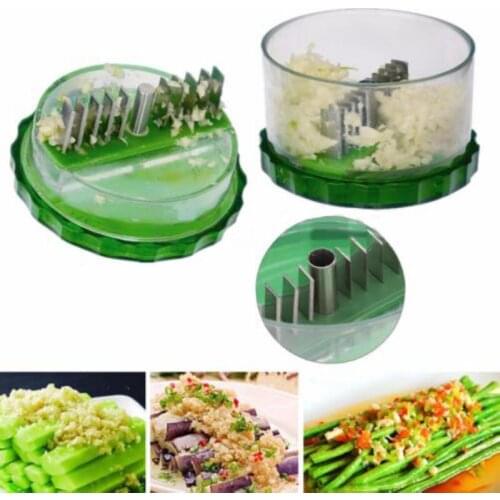 Garlic Press Chopper Ginger Mincer Garlic Grater Mini Portable ABS Stainless Steel Garlic Press Chopper Slicer Hand Presser Grin
