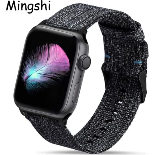 Strap For Apple Watch Band Series 6 5 4 3 42mm 38mm Nylon Breathable watchband for iWatch SE Band Sport Loop series4 40mm 44mm