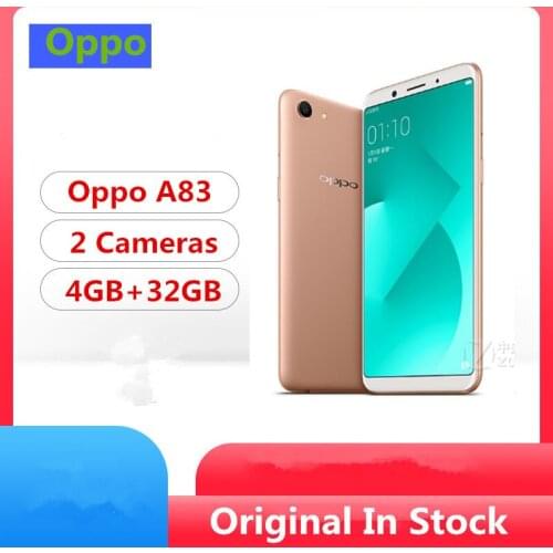 Global Version Oppo A83 4G LTE Cell Phone 13.0MP+8.0MP 5.7" Full Screen Face ID MTK6763T Dual Sim Card Android 7.1 Google Play
