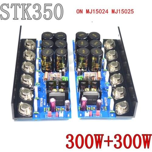 STK350 ON MJ15024 MJ15025 Gold seal tube 300W*2 HIFI Audio amplifier board finished