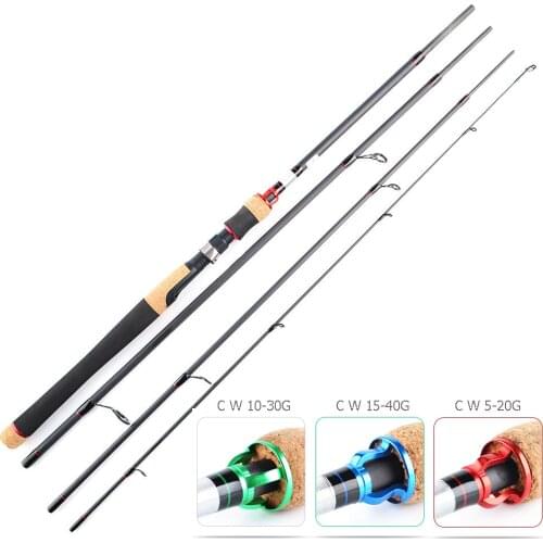 Spinning Fishing Rod H XH Ultralight 4 Sections 2.4M 2.7M 2.1M Lure Fishing Rods 5-20G 10-30G 15-40G Fishing Pole Carbon Rod
