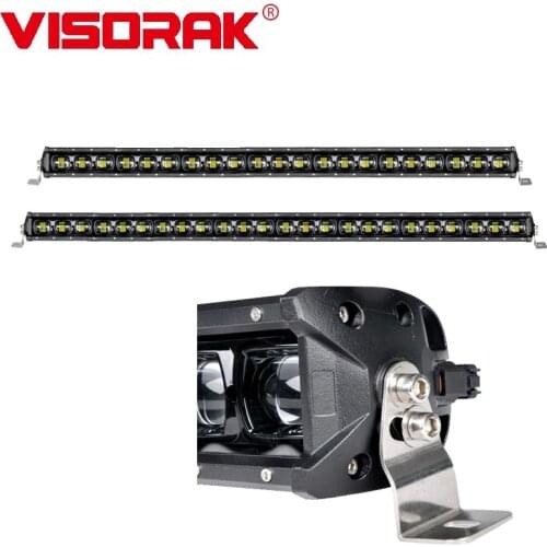VISORAK 6D Single Row 12V 24V Offroad LED Work Light Bar 4x4 4WD Tractor ATV SUV Truck LED Bar For SUV ATV 4WD 4x4 Car Off-road