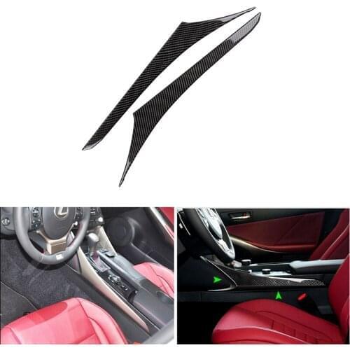 Real Carbon Fiber Car Interior Center Control Panel Gear Shift Cover Trim For Lexus IS250 2013 2014 2015 2016 2017 2018