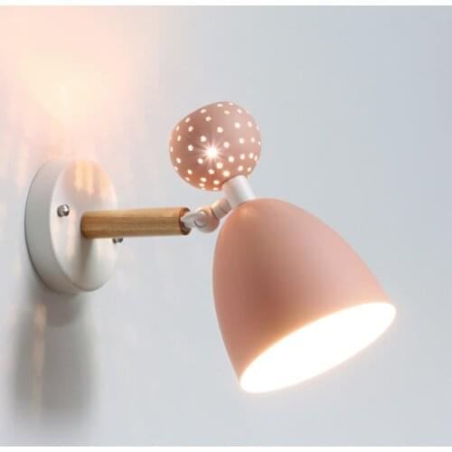1 pcs Colorful Children Lamp lighting Modern Wall Lamp Bedroom kids Creative Aisle Light Living Room wall Sconce Wall Lights