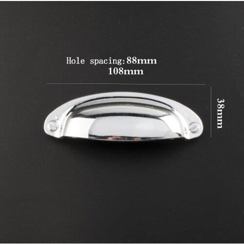 108mm*38mm 3 Colors Imitation Brass Iron Antique Shell Cup Drawer Cupboard Cabinet Door Pull Handles In Stock 10 pcs/lot