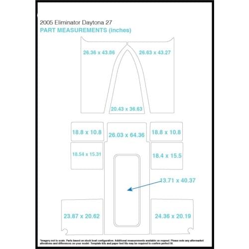 2005 Eliminator Daytona 27 Cockpit Pad Boat EVA Teak Decking 1/4" 6mm