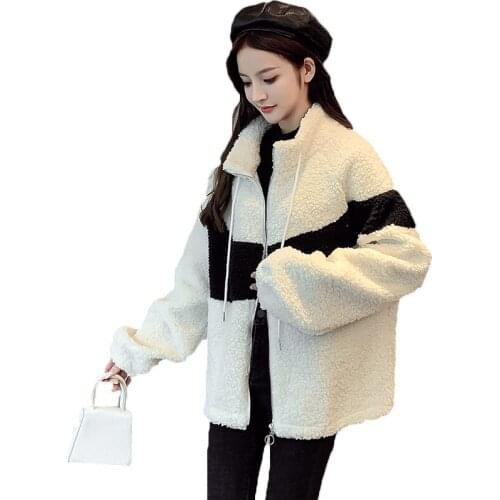 2020 Fashion Lambswool Coat Girls Autumn Winter Clothes Women Coats Winter Jackets Female Outerwear M852