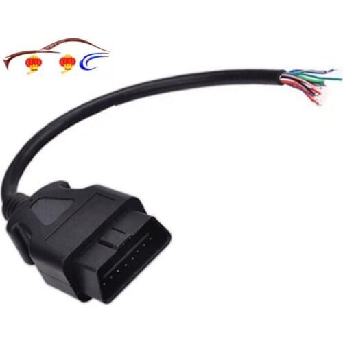 30cm 16 Pin Car Diagnostic Interface Tool Adapter Obdii Obd 2 Obd2 16pin Male Connector To Extension Obd 2 Opening Obd Cable
