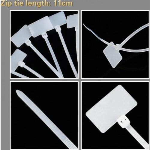 50/100pcs Nylon Cable Ties Easy Mark Plastic Tag Markers Self-Locking Zip Network Loop Wire Straps Label Muti-Purpose