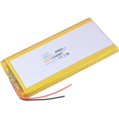 6560110 3.7V 4500mAh Rechargeable li Polymer Li-ion Battery For GPS ipod PSP Tablet PC Mobiles Backup Power bank DVD
