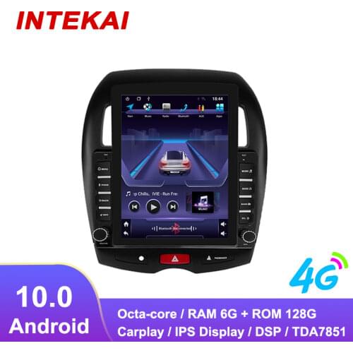9.7" Vertical Style Tesla Screen Android 10.0 Car Radio GPS Navigation multimedia player for Mitsubishi ASX 2010 2017