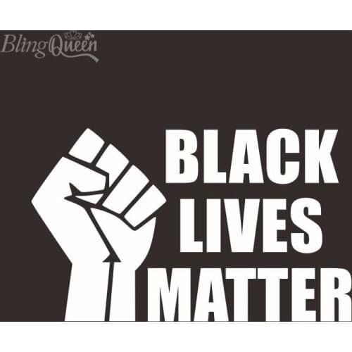 BlingQueen 12PCS/LOT Korean HTV Iron On Transfers PU Vinyl Heat Transfers Thermo Patches Black Lives Matter Design