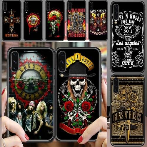 Guns N Roses Rock Band Phone case For Samsung Galaxy A 3 5 7 8 10 20 21 30 40 50 51 70 71 E S 2016 2018 4G black fashion shell