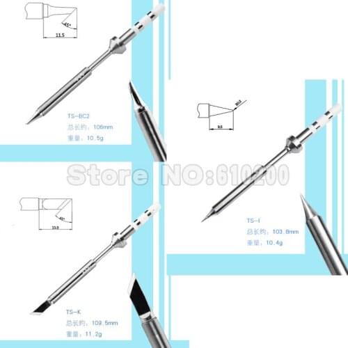 TS100 Digital LCD Adjustable Temperature Electric Soldering Iron For 3/pcs TS-BC2, TS-I, TS-K, Solder Tip