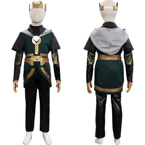 Kids Children Loki Season 1 Kid Loki Cosplay Costume Outfits Halloween Carnival Suit