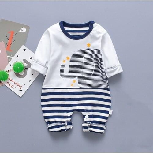 2021 Ins New Baby Clothes For Boys And Girls Spring And Autumn Cotton Baby Rompers 0-12m Long Sleeve Climbing Jumpsuit For Kids