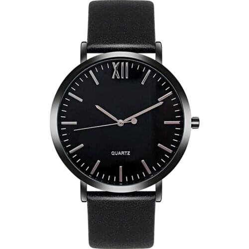 Classic Black Men Watches Minimalist Men Business Watch(A Set)