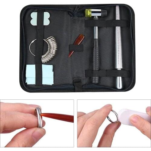 Ring Sizer Measuring Tool Ring Sizer Gauge Polishing Cloth Polished Agate 1x ring mandrel 1x string of ring sizer gauge
