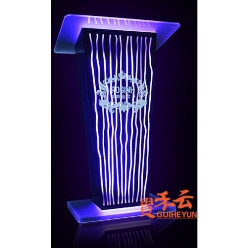 Beauty Acrylic LED Podium Stand Podium Desk