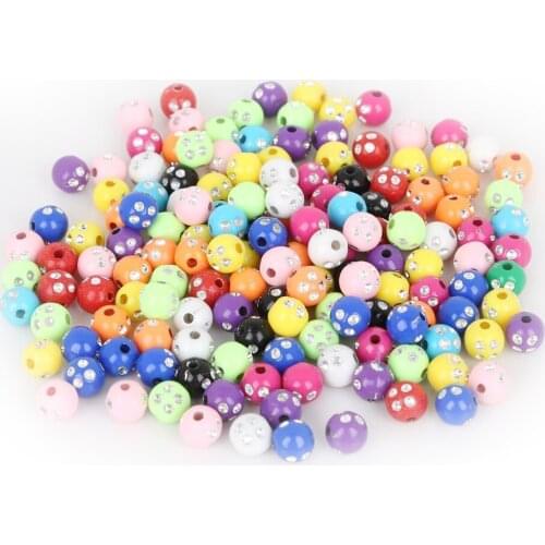8mm 100pcs Multi Colors Acrylic Round Beads For Making Arts Crafts Apparel Sewing Garment Beads DIY