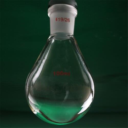 100ml 19/26 High Quality Flask Eggplant Shape Lab Evaporating Distillation Glass High Borosilicate Laboratory Supplies