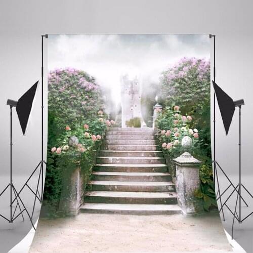 Ladder Backdrops Wedding Flowers Photographic Background Vinyl Children Backgrounds For Photo Studio Floral Fundo Fotografia