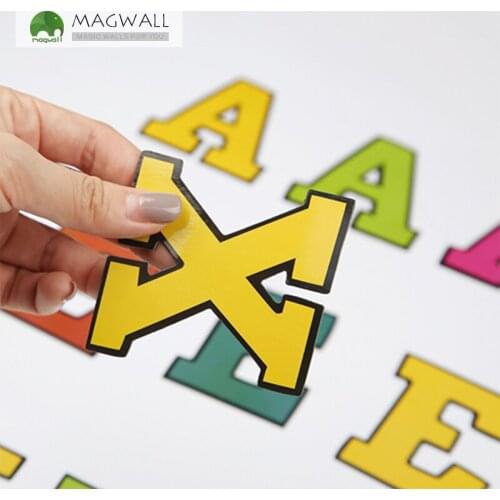 Magnetic colorful removable alphabet sticker number sticker