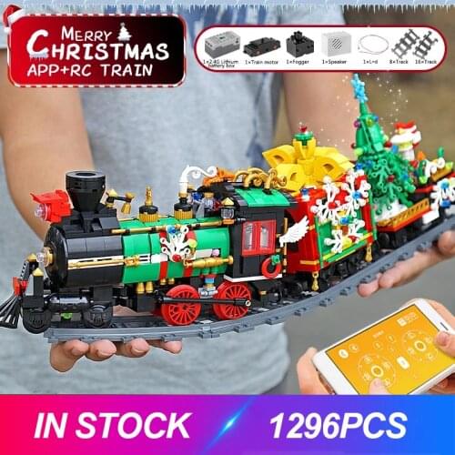 Mould King 12012 Steam Train APP RC Motorized Train Model Building Blocks Assembled Bricks Toys Kids Christmas Gifts
