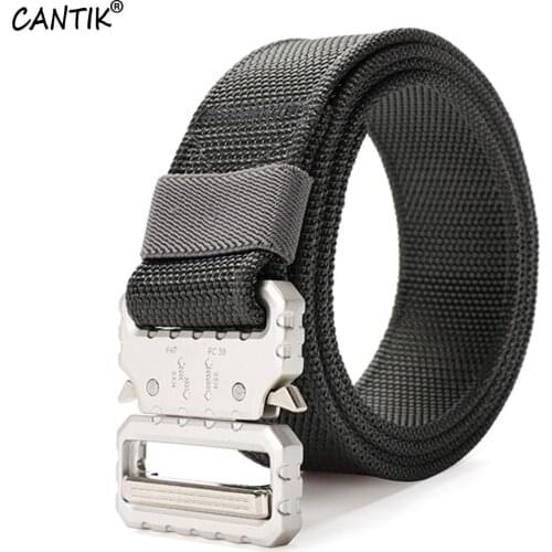 CANTIK Traveling Sports Male Military Fan Outdoor Buckle Nylon Belt Multi-functional Tactical Dragon Belts for Men CBCA149