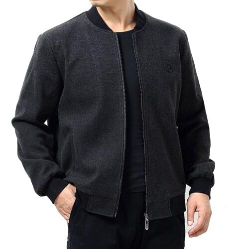New big size 8XL 7XL 6XL 5XL Casual Thick Warm Men Winter Woolen Coat Plus Size Men Woollen overcoat jacket