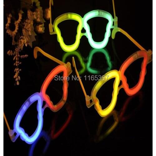 New Cool Halloween neon skull skeleton eyeglass glow in dark party kids cosplay props favors gifts pinata fillers