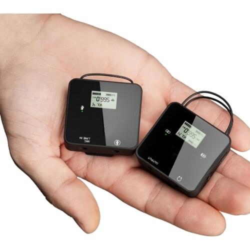 FM40 UHF True Diversity Mini Wireless Microphone System Lavalier Mic for Camera Smartphone DSLR Vlog YouTube Interview