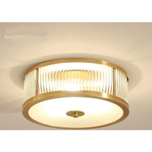 Bronze Ceiling Lamp European Style LED Living Room Atmosphere Simple Restaurant Balcony Study Ceiling Light ZA620 ZL188 YM