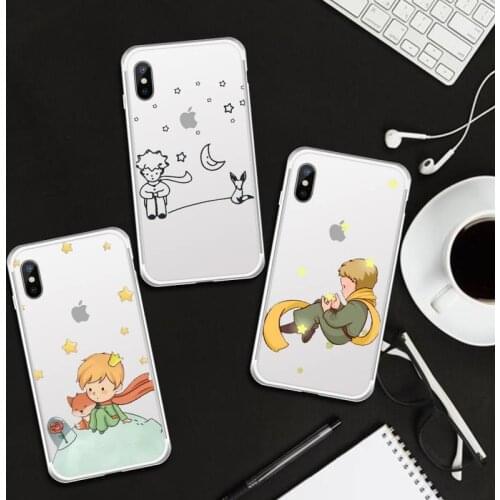 Le Petit Prince Little Prince Famous literature Phone Case Transparent for iPhone 6 7 8 11 12 s mini pro X XS XR MAX Plus shell
