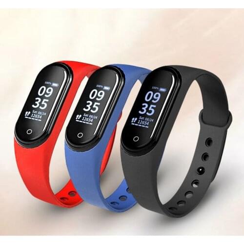 M4 Smart Fitness Tracker Bracelet Activity Tracker Watch Band IP68 Waterproof Heart Rate Step Counter Body Temperature Monitor