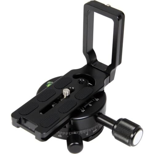 Andoer Universal MPU100 Quick Release L Plate Bracket for Camera Benro Arca Swiss Aluminum Alloy Bracket for most Ball Heads