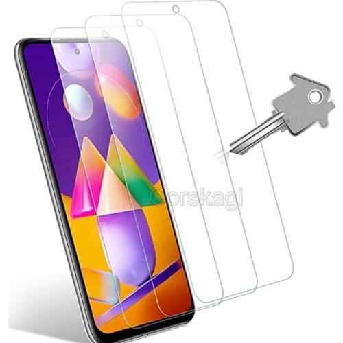 [3 PCS] All Clear HD Tempered Glass For Samsung Galaxy S20 FE M51 M30S M31 A42 M31S M11 M21 M01 A51 A71 A31 A41 A11 A21S S10e