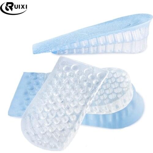 1 pair of silicone insole breathable half insole raised heel insert sports insole male / female raised insole