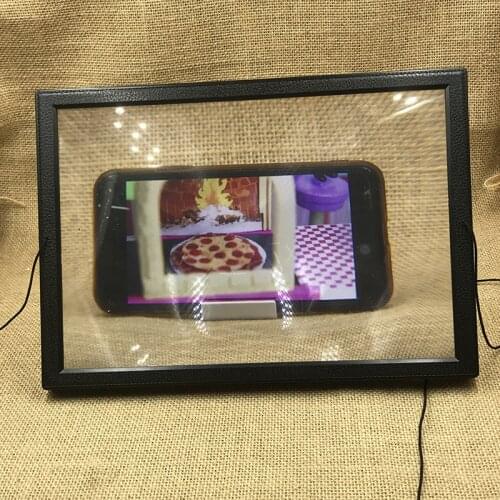 1PC Phone Screen Magnifier Creative 3D Mobile Phone Screen Desktop Stand Folding Ultra Thin 2.5X PVC Lens Magnifier